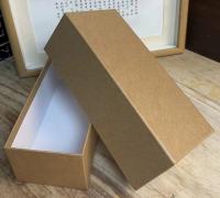 Luxury White Brown Kraft Gift Box Rectangle Rigid Box For Coffee Cups Or Umbrellas