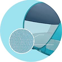 Pop Up Beach Tent, Portable Outdoor Beach Shade Tent, UPF 50+ Baby Beach Shelter, Easy Setup Windproof Waterproof