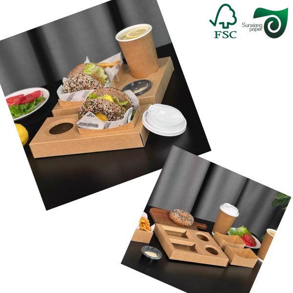 FSC 150g 350g Brown Polycoated Kraft Paper Single Double Sided for Cups   Bowls