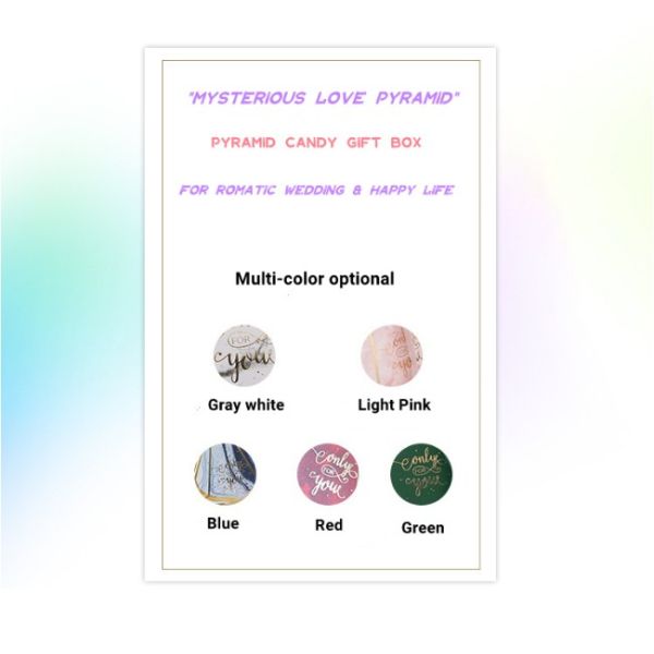 Caja de regalo de empaquetado de la pirámide del papel del recuerdo los 8*7cm el 10*8.5cm