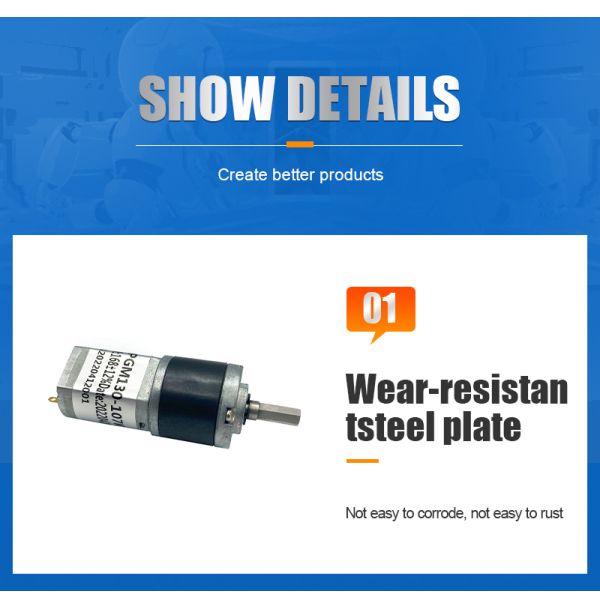 Customization FT-22PGM130 3-24V 2-600 Rpm Big Torque Slow Speed Rpm Planetary Gear Motor