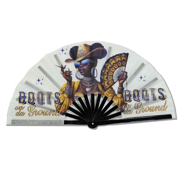 Personalized Boot on the Ground Clacking Hand Fans Cowgirl Large Rave Clack Bamboo Hand Fans