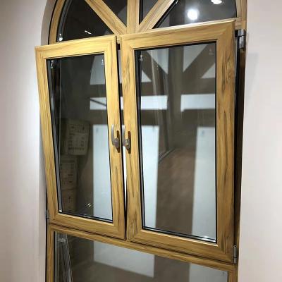 House Balcony Aluminum Frame Casement Window Impact Resistant Vertical Opening Type