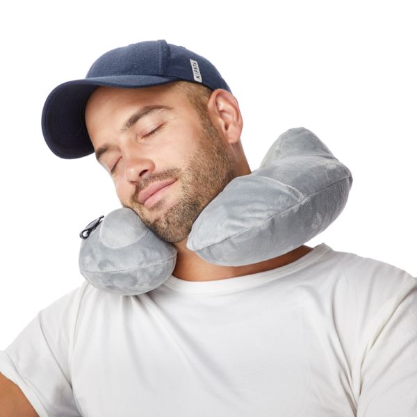 Portable Memory Foam Air Pump Airplane Travel Heated Neck Cushion