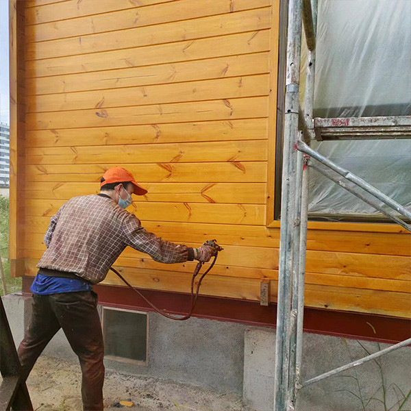High UV Resistance Anti-yellowing Exterior Wood Coating with 50-100 Microns Thickness Water-based Paint for Wooden House Renovation