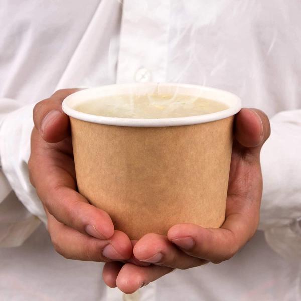 Disposable Paper Hot Drink Cups 8 Oz 12 Oz With Lids For Hot Drinks Soup Liquids Coffee