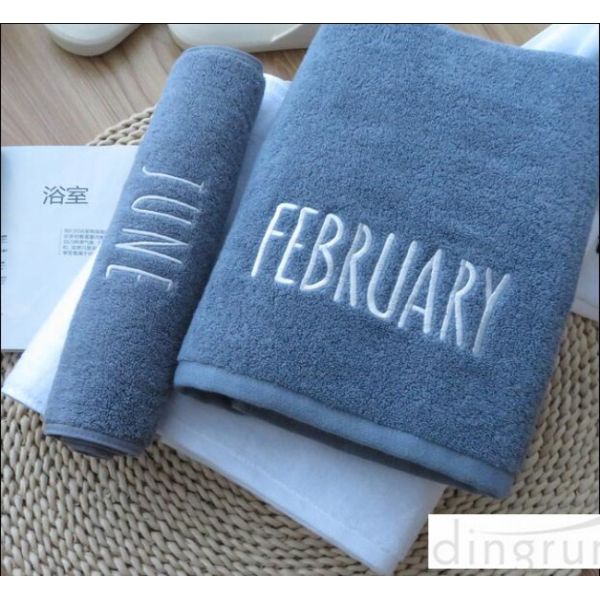 Comfortable Organic Cotton Bath Towels Non Toxic Reactive Printing Style