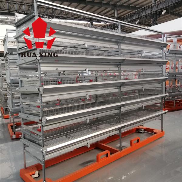 6 Tier Metal Bird Breeding Cages , Hot Galvanized 240 - 576 Quail Farming Cages