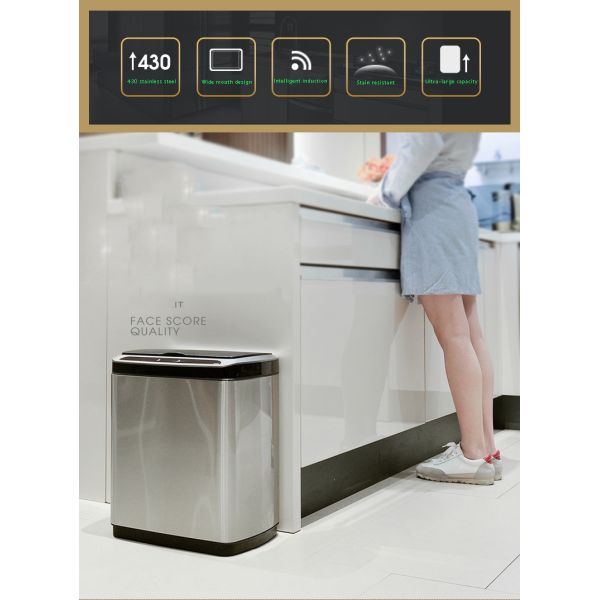 30l Large Classified Smart Automatic Bathroom Sensor Trash Can Electric Trash Can