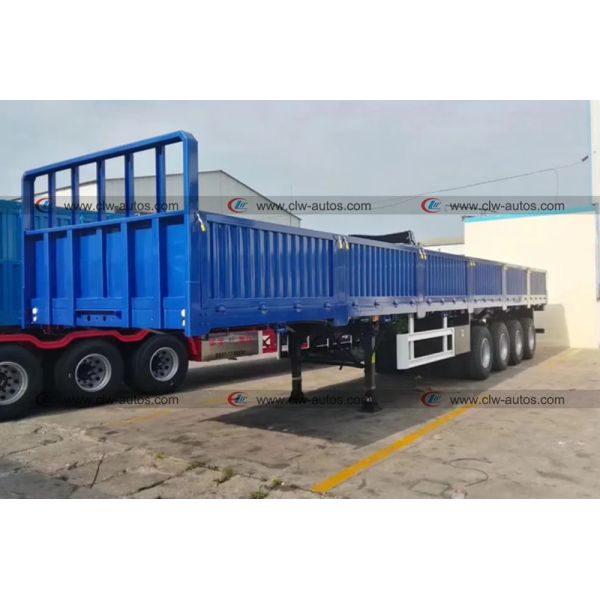 45FT 4 Axle Drop Side Trailer With 60000kg Payload