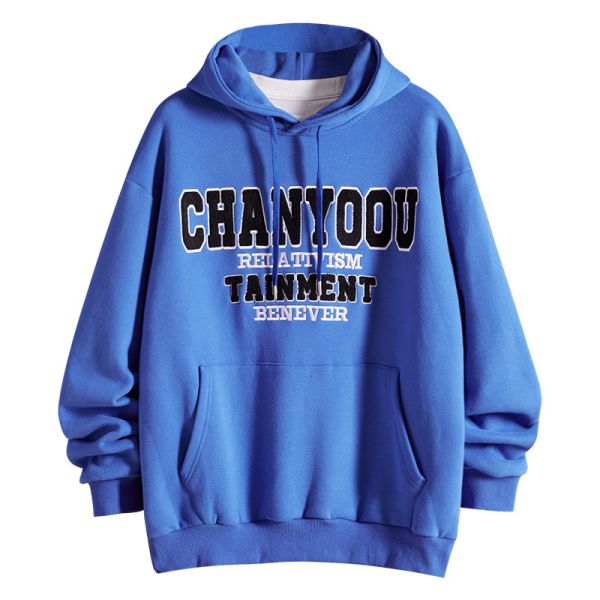 таможня бархата коллежа 260gsm вышила Hoodies с письмами