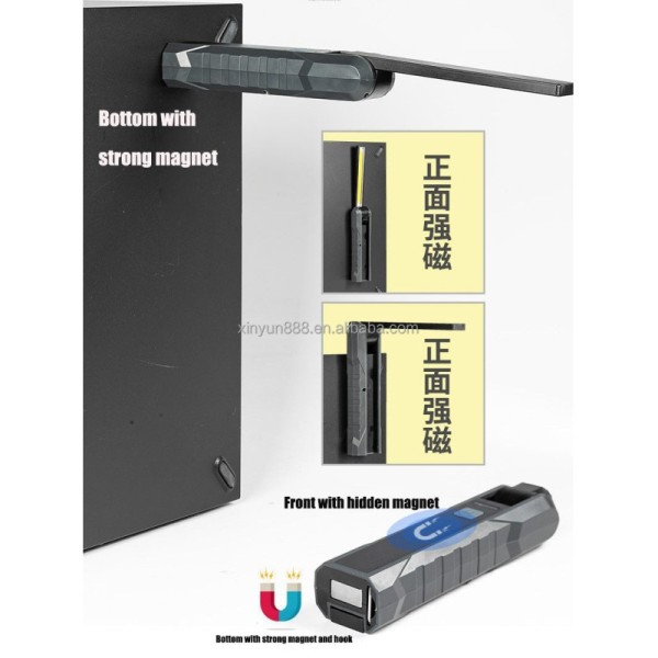 Hot Selling Car Repair LED Work Light USB Charging Strong Magnetic Emergency Light Folding Repair Light