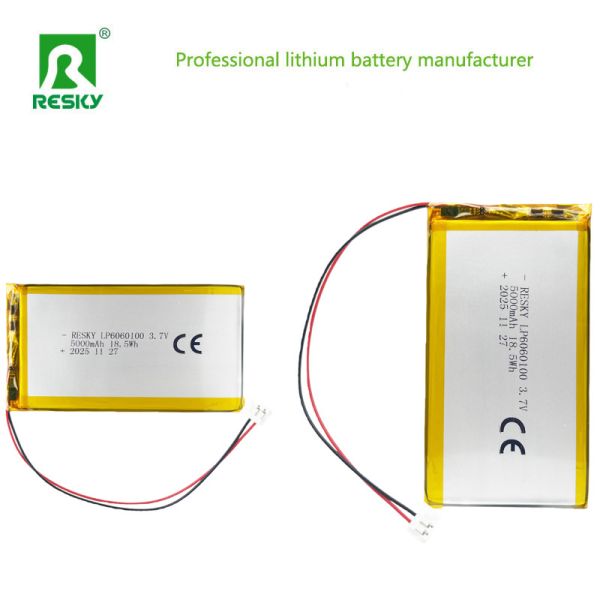 Rechargeable Lithium Battery 6060100 3.7v 5000mAh 18.5wh Power Li-polymer Battery Pack