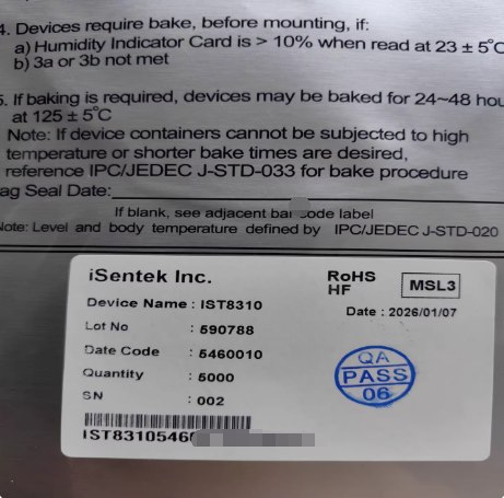 IST8310 iSentek Technology SEN MAGNETORESISTIVE I2C 16-LGA