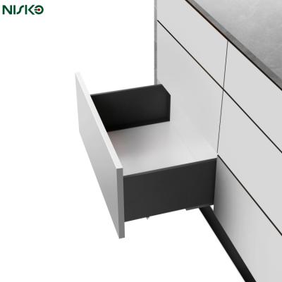 Solución de cajón extraíble metálico de cierre suave para gabinete de cocina Tandem Box