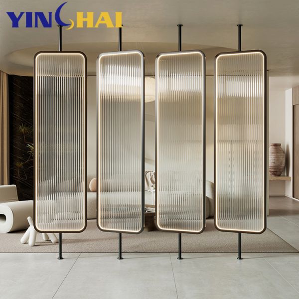 Customized Stainless Steel Screen Partition Rotatable Metal Room Divider Panels For Living Room