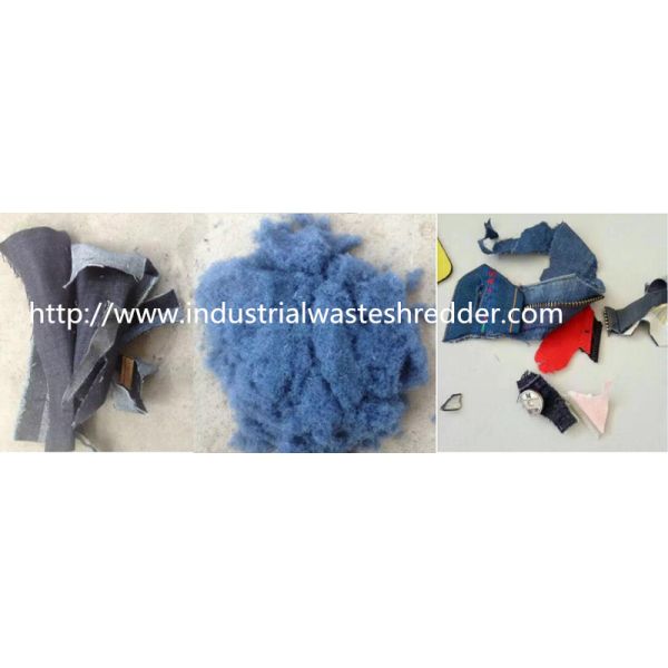 Industrial Waste Plastic Film Shredder Alloy Steel Blade For Jeans Scrap