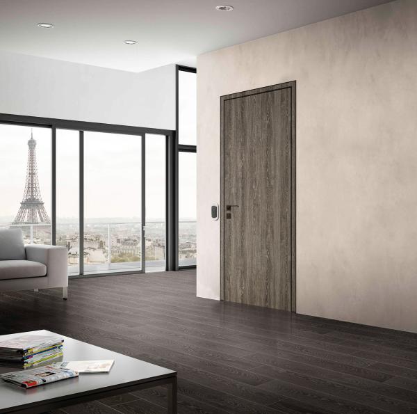 Aluminum interior slab hollow interior flat wood door for house