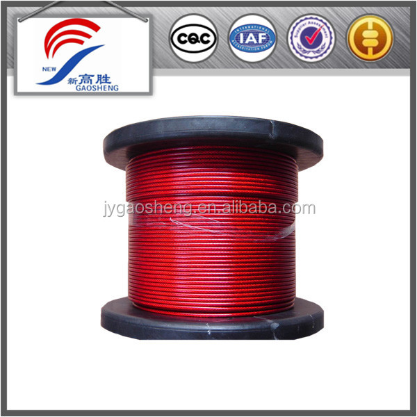 galvanized PVC Coated Wire Rope For Aquaculture 1570-1960MPA Tensile Strength