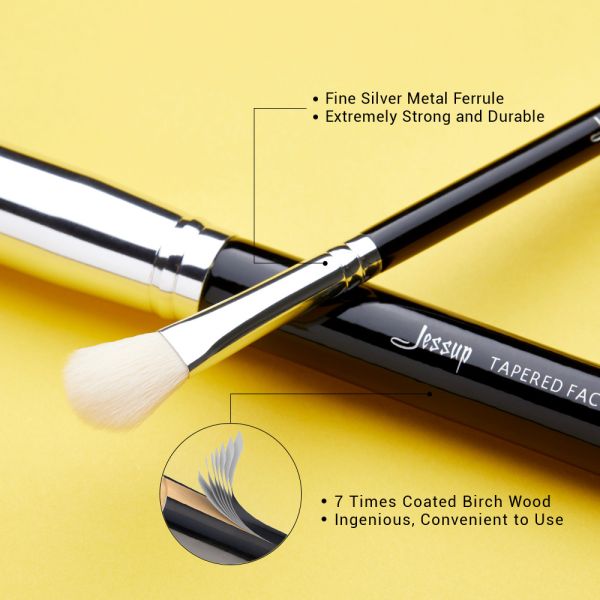 Dome Shaped Essential Makeup Brushes Set Cruelty Free Jessup Brush Set