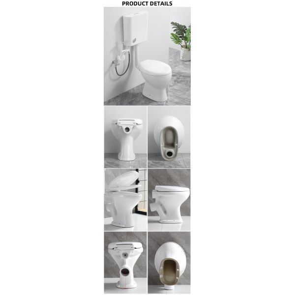 Simple Two Piece Toilet Bowl Manufacturer Direct Ceramic Body Separated Tank