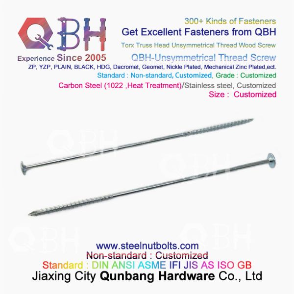 Винт несимметричного потока углерода головы ферменной конструкции шайбы круга QBH Torx стальной деревянный