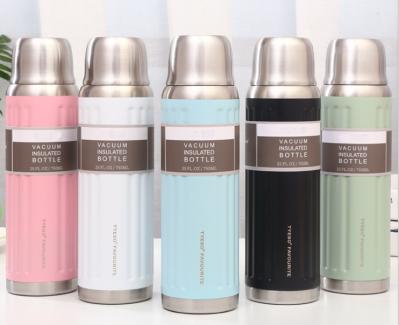 750ml Insulated Stainless Steel Flask Bottle , Wide Mouth Thermos Bottle