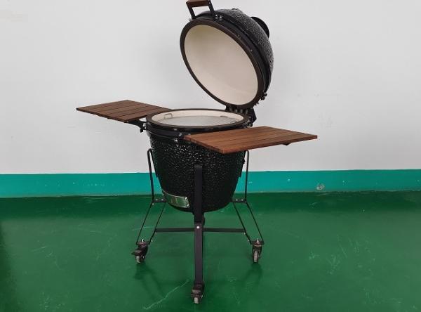 21.5inch Ceramic BBQ Grill Kamado,  BBQ, Bamboo Handle, AL top vent