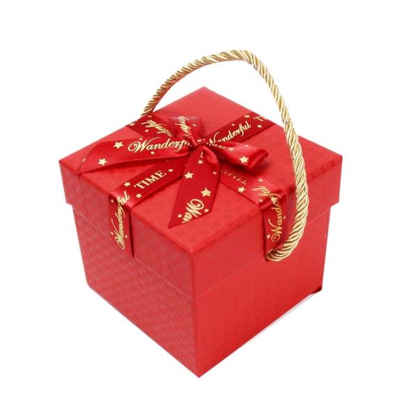 Papel recubierto Caja de regalo de chocolate de la víspera de Navidad de manzana de cartón de caramelo Embalaje de papel Cajas