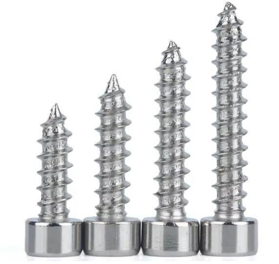 Allen Hex Socket Cap Head Self Tapping Wood Screws Nickel Plated Steel