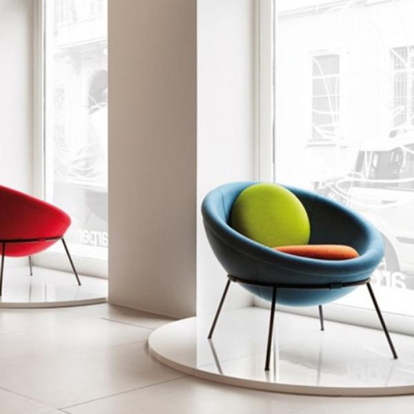 Modern bowl chair Nordic leather sofa egg chair shell living room ball leisure lounge chair