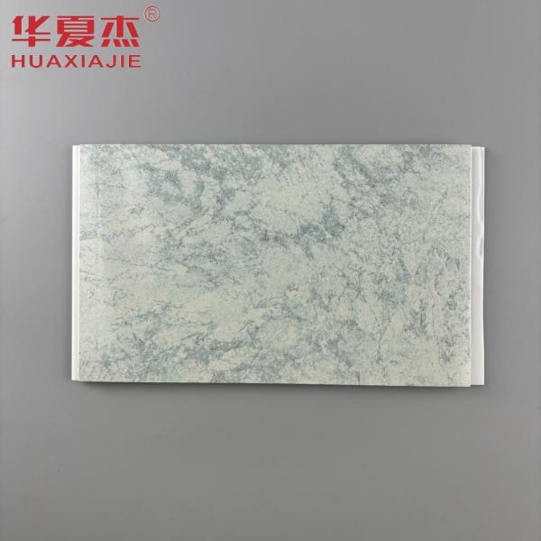 Waterproof Green Marble Bathroom Pvc Panels 8mm Thickness For Indoor Home Decoration