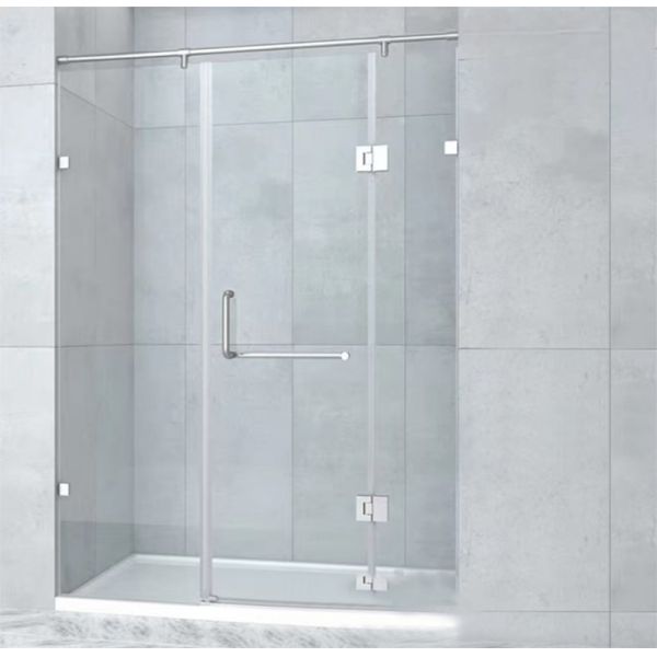 Anti Wear Satin Finished Glass Shower Hinge Corrosion Resistance Round Pipe Hinge