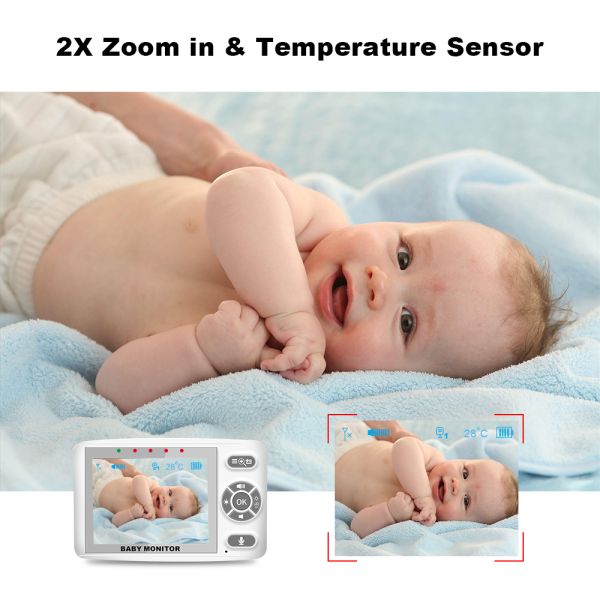 3,5 тариф видео- передачи монитора 15FPS младенца дюйма 2.4G беспроводной