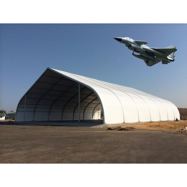 укрытие вертолета воздушных судн шатра события 11.3m высокое огромное 40x50m изогнутое