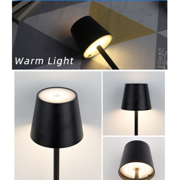3 Color Dimmable Led Table Lamp C-Shaped Charging Desktop Ambient Light