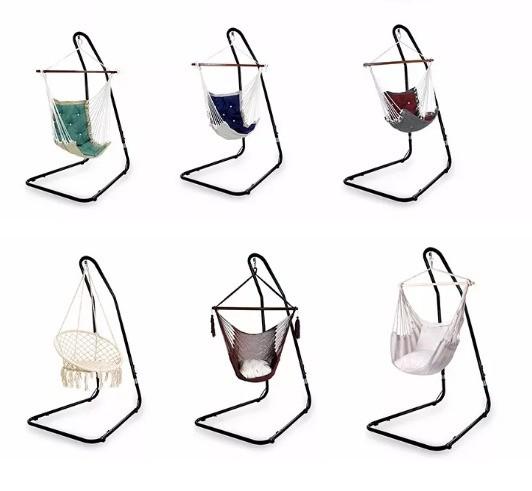 Outdoor Swing Bed Double Hammock Chair with Modern Design Stand Weight Capacity 260KGS