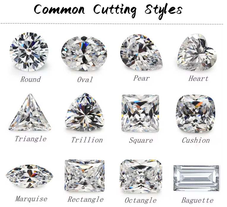 Melee Moissanite Алмаз за карат Круглый рез DEF Малый размер Moissanite VVS1 Лабораторный выращенный Алмаз Драгоценный камень Форма квадратная