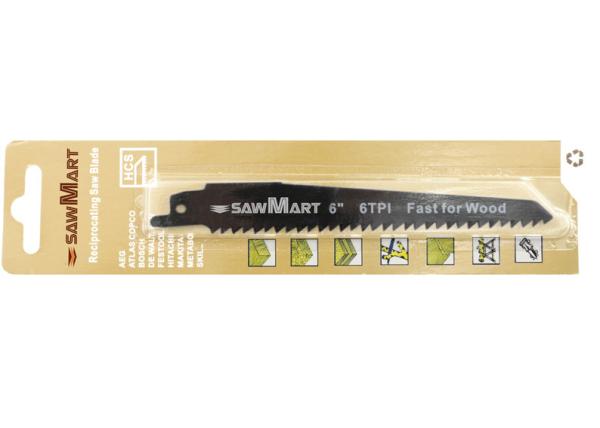Reciprocating saw blade W606B HCS 6inch 150mm for wood materials  milled teech
