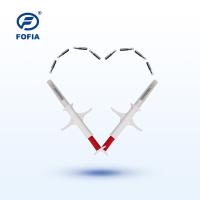 L'identification de bétail ébrèchent l'étiquette animale de puce de FDX-B avec 6 la poche stérilisée de code barres par autocollants
