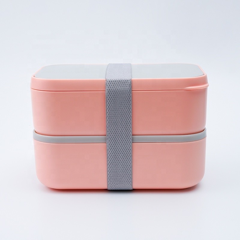 2000ml Plastic Food Grade Original Kids Stackable Lunch Bento Box Set with Bag