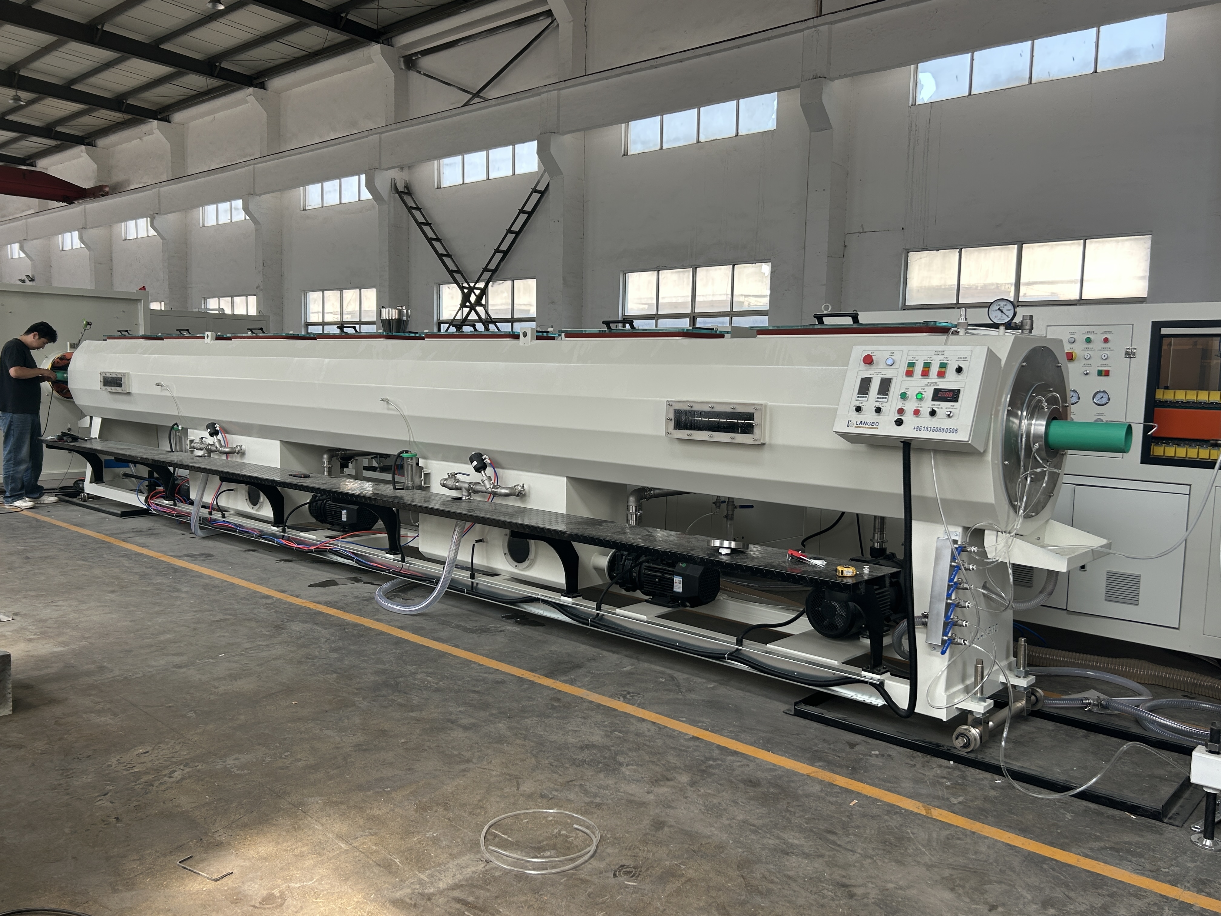 Conical Twin Screw Extruder With PLC control PVC Pipe Production Machine China Machine