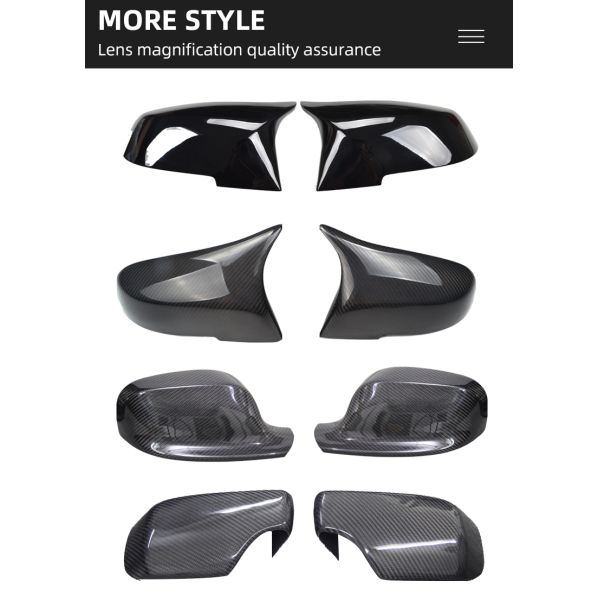 ABS Material Carbon Fiber Mirror Cover For BMW 3 Series F30 F35 Rearview Mirror Cover