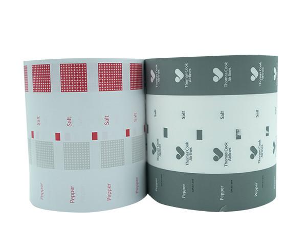 Papel revestido com película de PE para tubo de açúcar doçador saquete embalagem em cores personalizadas