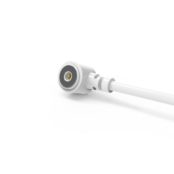 White magnetic cable connector male female power charger USB cable connector