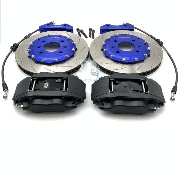 7075 Aluminum 4 Pot Brake Kit Disc 285*24mm With Blue Center Bell