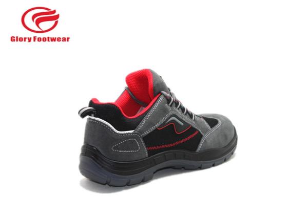 Breathable Red Lining Mesh Sport Safety Shoes , Steel Plant Lightweight Safety Trainers