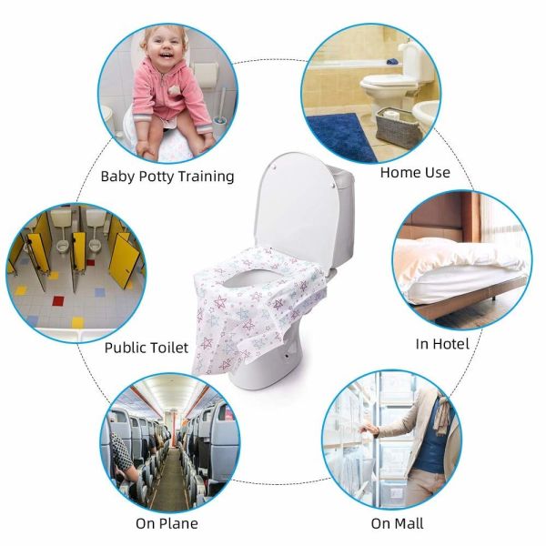 Rectangular cubierta desechable del asiento del inodoro viaje cubierta del asiento del inodoro de una sola vez