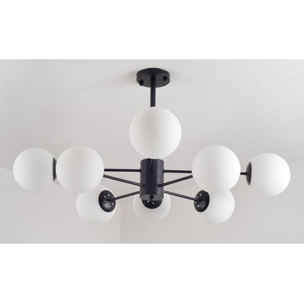 White Glass Ball Chandelier 6-head  8-head  12-head 14-head