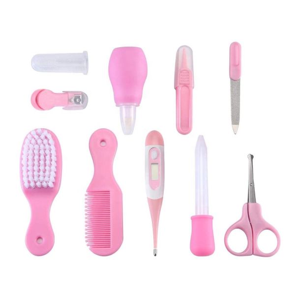 10pcs Newborn Nursery Health care Set baby Grooming tool kit baby care kit manufacturer Newborn baby gift set yellow pink blue